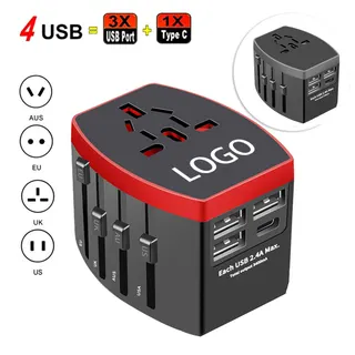 Travel Universal Adapter w/USB Type-C Ports