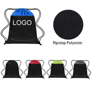 600D Ripstop Drawstring Backpack