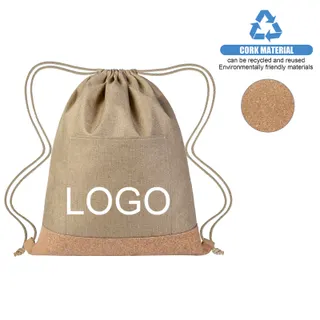 Cork-Bottom Drawstring Backpack