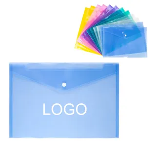 A4 Plastic Envelope w/Snap Button Folder