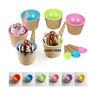 Ice Cream Bowls and Spoons
