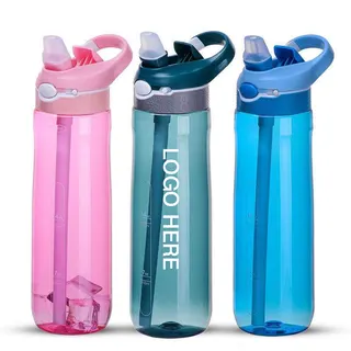 24.35 Oz. Bottle w/Straw