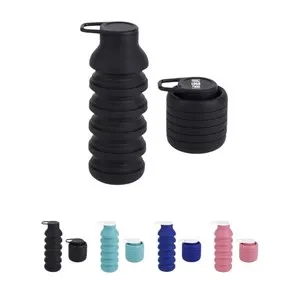 600 ML Collapsible Silicone Water Bottle With Carry Loop