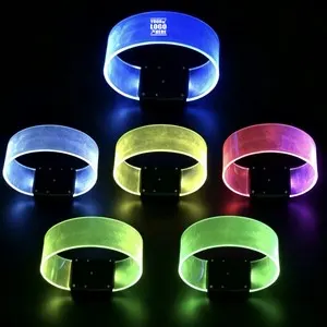 LED Light-Up PVC Magnetic Wristband Bracelet