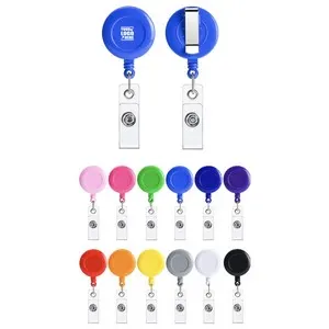 Round Retractable Badge Reel with Belt Clip