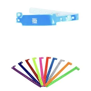 Fluorescent PVC ID Wristband With Snap Closure