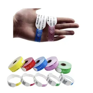 Thermal Printing Tyvek Wristband With Barcode And QR Code