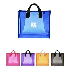 Clear PVC Beach Tote Bag