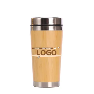 15 Oz. Bamboo Vacuum Thermos Tea Mug