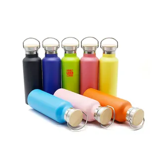 20 Oz. Vacuum Bottle w/Bamboo Lid