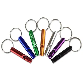 Aluminum Survival Whistle w/Key Ring