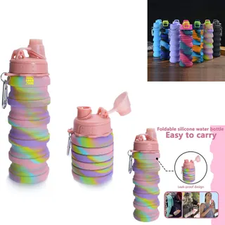 16 Oz. Silicone Foldable Sports Bottle
