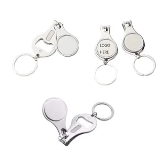 Nail Clipper Key Chain w/Bottle Opener