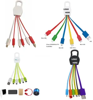4-in-1 USB Charging Cable w/Carabiner