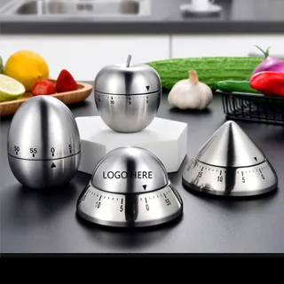 Stainless Steel Egg Shaped Kitchen Timer
