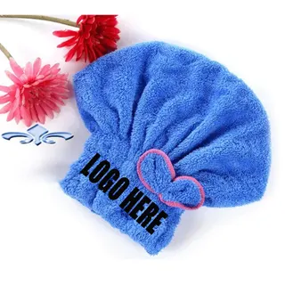 Quick Dry Hair Cap Towel w/Bowknot