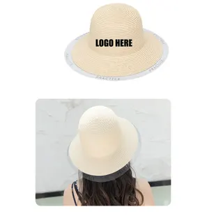 Sun Protective Straw Hat w/Net Yarn