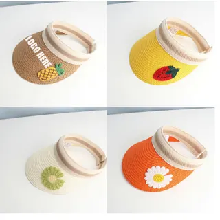 Kid's Cute Sun Protective Straw Visor