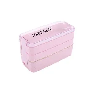 3 Layer Wheat Grass Lunch Box