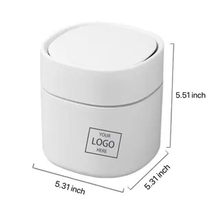 Mini Desktop Trash Can w/Pop-Up Lid