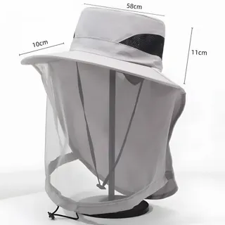 Outdoor Breathable Sunscreen Anti-mosquito Mesh Hat