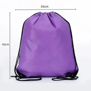 Colorful Polyester Shopping Drawstring Bag