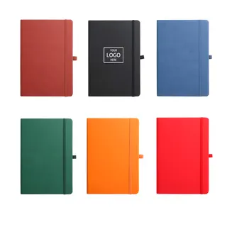 PU Leather A5 Notebook w/Simple Strap