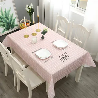 Waterproof and Oil Resistant Plaid Tablecloth