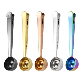 Stainless Steel Coffee Spoon w/Clip