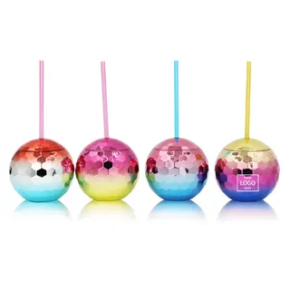 20 Oz. Disco Ball Cup w/Straw