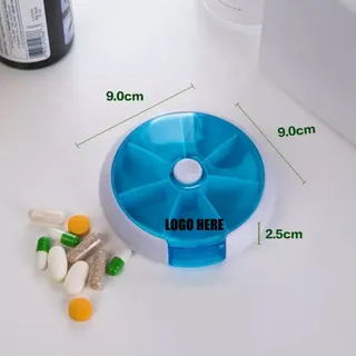 7 Days Rotating Round Twist Pill Box
