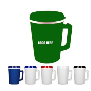 34 Oz. Double Wall Mug w/Spill Resistant Lid