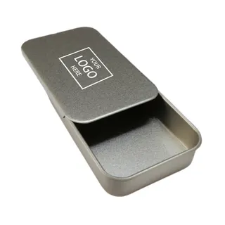 Metal Slide Top Tin Container