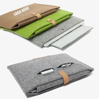 Felt Laptop Bag with Snap Closure