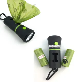 Waste Bags Dispenser w/LED Flashlight