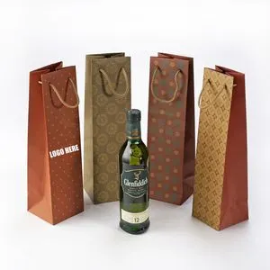 Twisted Handle Wine Bottle Bag