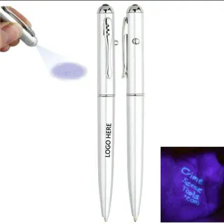 LED Magic Ballpoint Pen - Silver