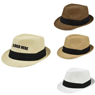 Straw Jazz Hat - Black