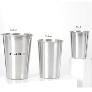 Stainless Steel Beer Cup - Silver