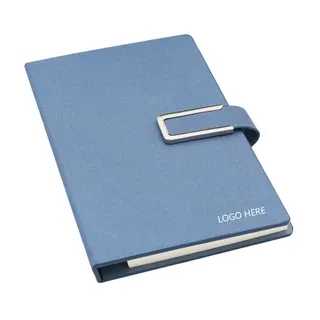 PU Sticky Notebook w/Tool Pen - Blue