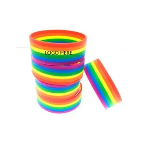Rainbow Silicone Wrist Bands