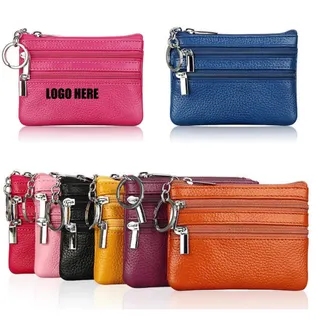 PU Leather Change Pouch w/Key Ring