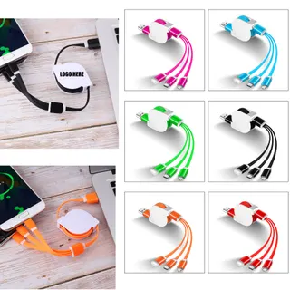 3-in-1 Retractable USB Charge Cord
