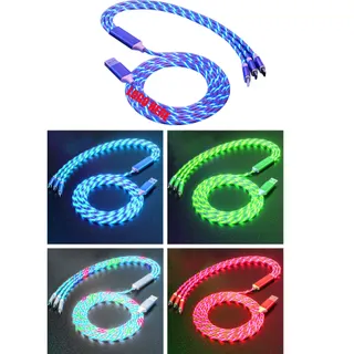 Multi 3-in-1 LED Glowing USB Cable
