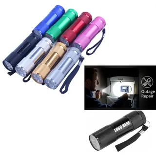 LED Mini Flashlight w/Lanyard - Blue