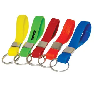 Silicone Wristband Key Ring - Yellow