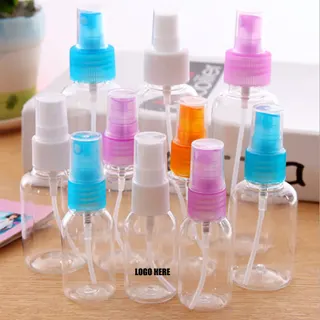 Custom Plastic Spray Bottle - Clear/White