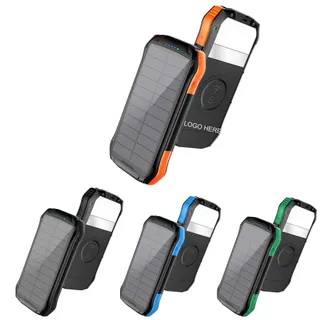16000mAh Wireless Solar Charger - Black