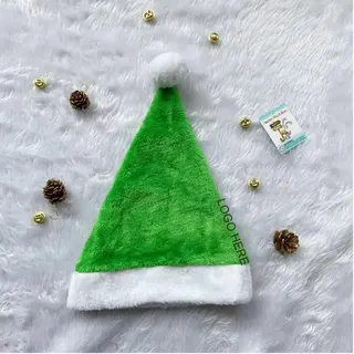 Christmas Plush Hat - Blue/White