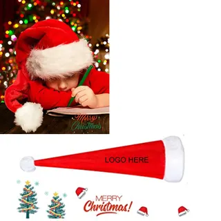 Extra Long Christmas Hat - Red/White